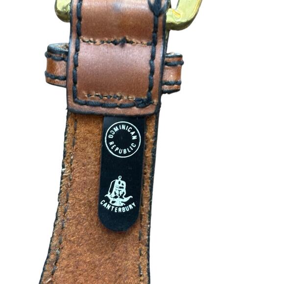 Canterbury Nautical Flag Canvas Cotton Web Brass Buckle Signal Sailing Belt - Picture 2 of 5